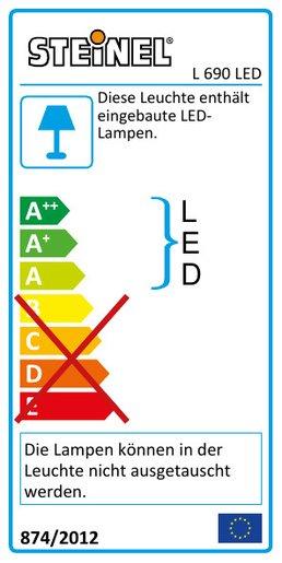 Sensor-Decken/Wandleuchte L 690 LED 9W 3000K 753lm alu/anthrazit