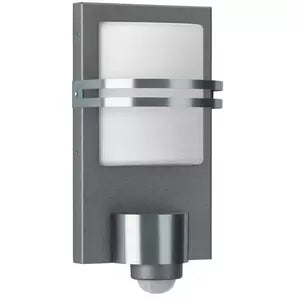 Wandleuchte 1xE27 max. 57W aluminium IP44 mit Bewegungsmelder