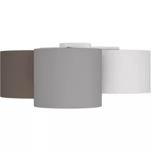 Deckenleuchte PASTORE E27 3x60W anthrazit-braun/grau/weiß