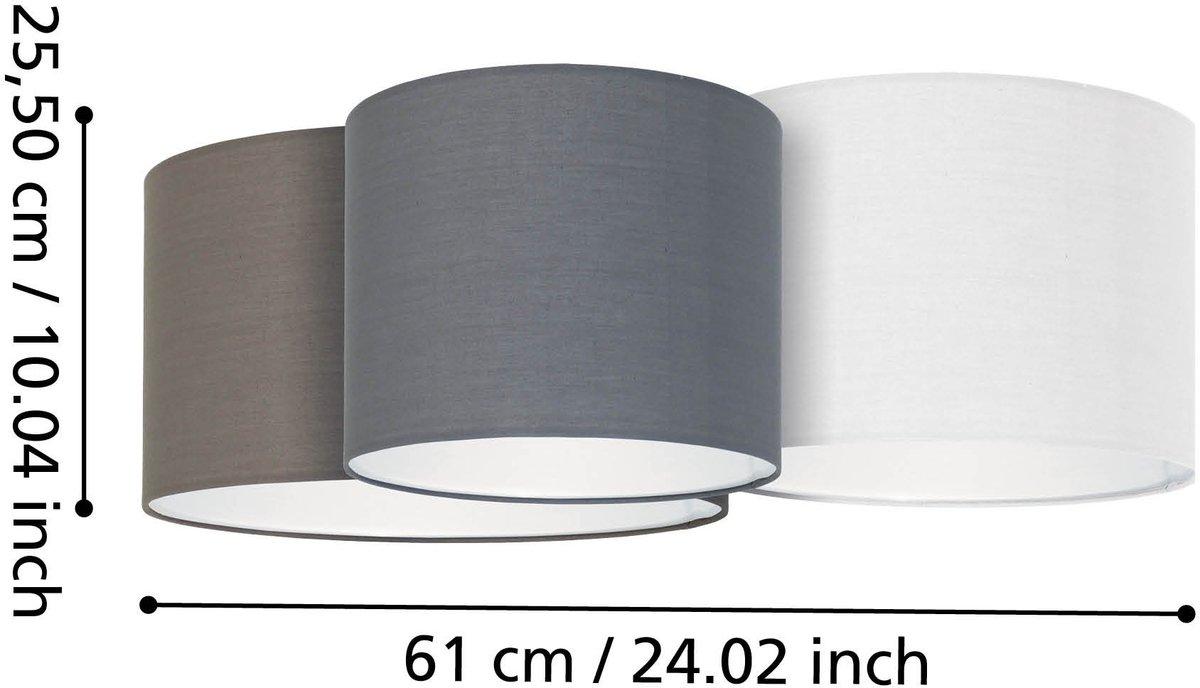Deckenleuchte PASTORE E27 3x60W anthrazit-braun/grau/weiß