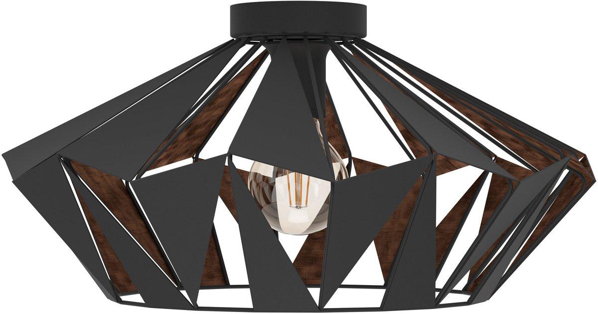 CARLTON 6 Deckenleuchte 1x60W E27 schwarz/kupfer