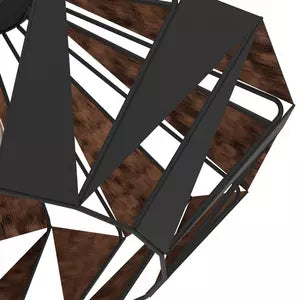 CARLTON 6 Deckenleuchte 1x60W E27 schwarz/kupfer