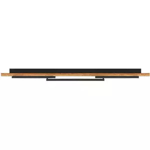 BOYAL Deckenleuchte LED 3x12W schwarz/Holz rustikal