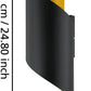 JABALOYAS Wandleuchte schwarz/gold 1x40W E27