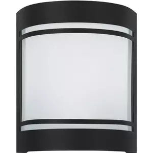 CERNO Wandleuchte E27 1x40W Stahl / Glas schwarz IP44