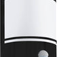 CERNO Wandleuchte E27 1x40W Stahl / Glas schwarz IP44 mit Bewegungsmelder