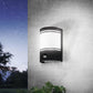 CERNO Wandleuchte E27 1x40W Stahl / Glas schwarz IP44 mit Bewegungsmelder