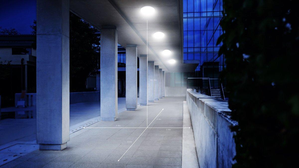 Sensor-Außenleuchte Vario Quattro PRO LED 14W 3000K IP54 weiß