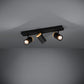 CARTAGENA Strahlerbalken schwarz/Holz GU10-LED 3X4,5W inkl. LM