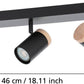 CARTAGENA Strahlerbalken schwarz/Holz GU10-LED 3X4,5W inkl. LM