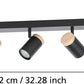CARTAGENA Strahlerbalken schwarz/Holz GU10-LED 5X4,5W inkl. LM