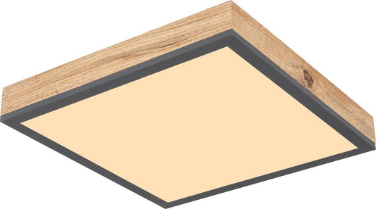 DORO Deckenleuchte alu/graphit Acryl opal LED 12W 3000K 30x30cm