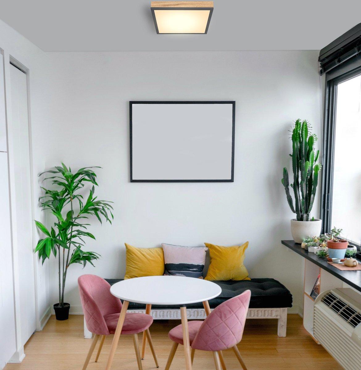 DORO Deckenleuchte alu/graphit Acryl opal LED 12W 3000K 30x30cm