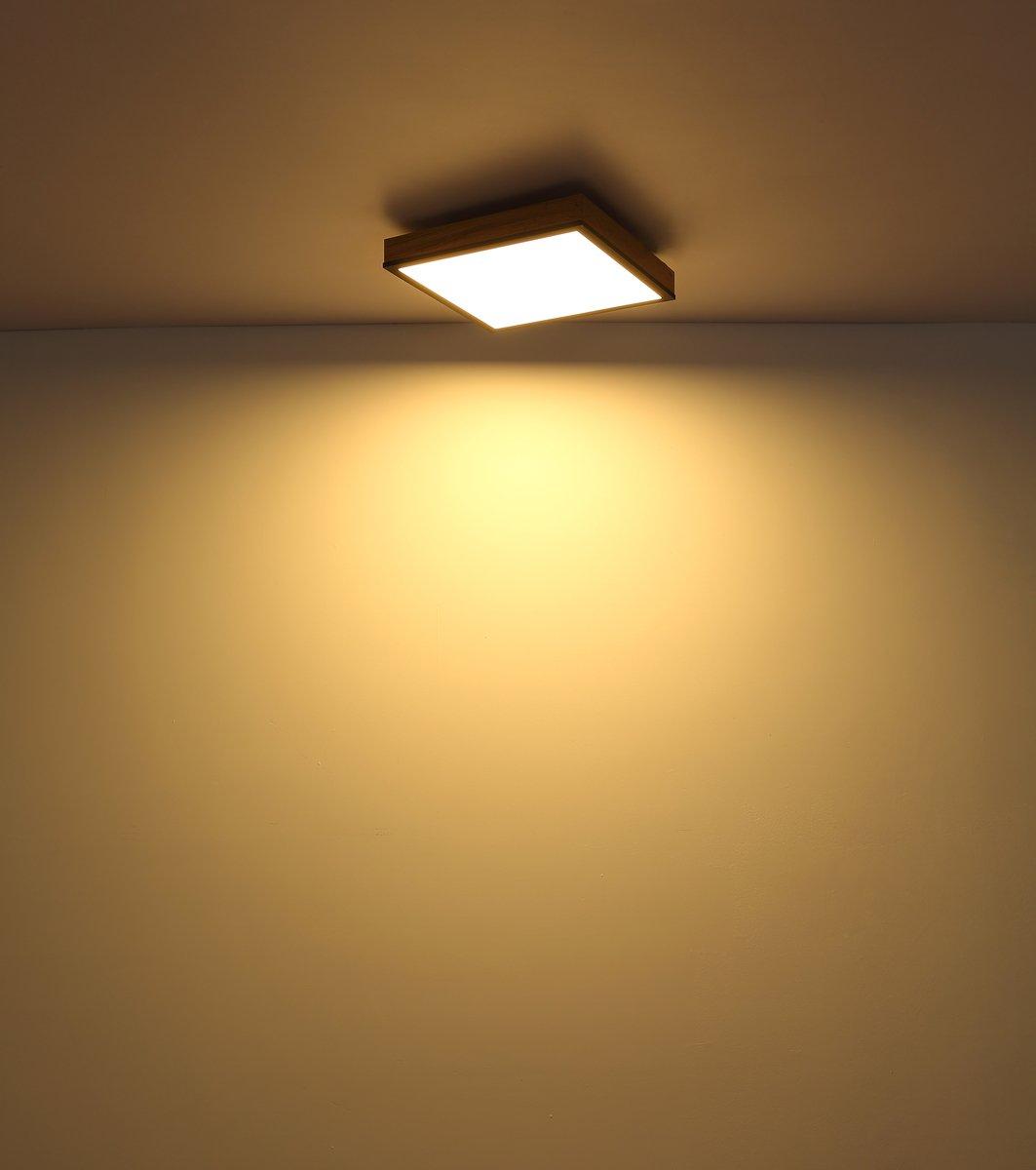DORO Deckenleuchte alu/graphit Acryl opal LED 12W 3000K 30x30cm