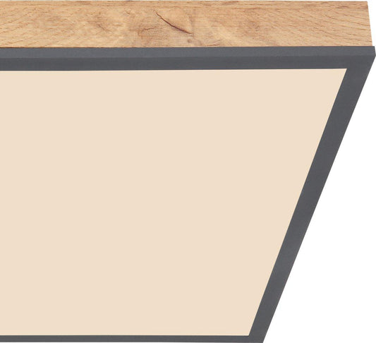 DORO Deckenleuchte alu/graphit Acryl opal LED 12W CCT 45x45cm