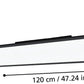 LED-CCT-Deckenleuchte 1200X300 schwarz/weiß 32,5W
