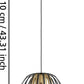 ENCINITOS Hängeleuchte 1x40W E27 DM375mm schwarz Gold
