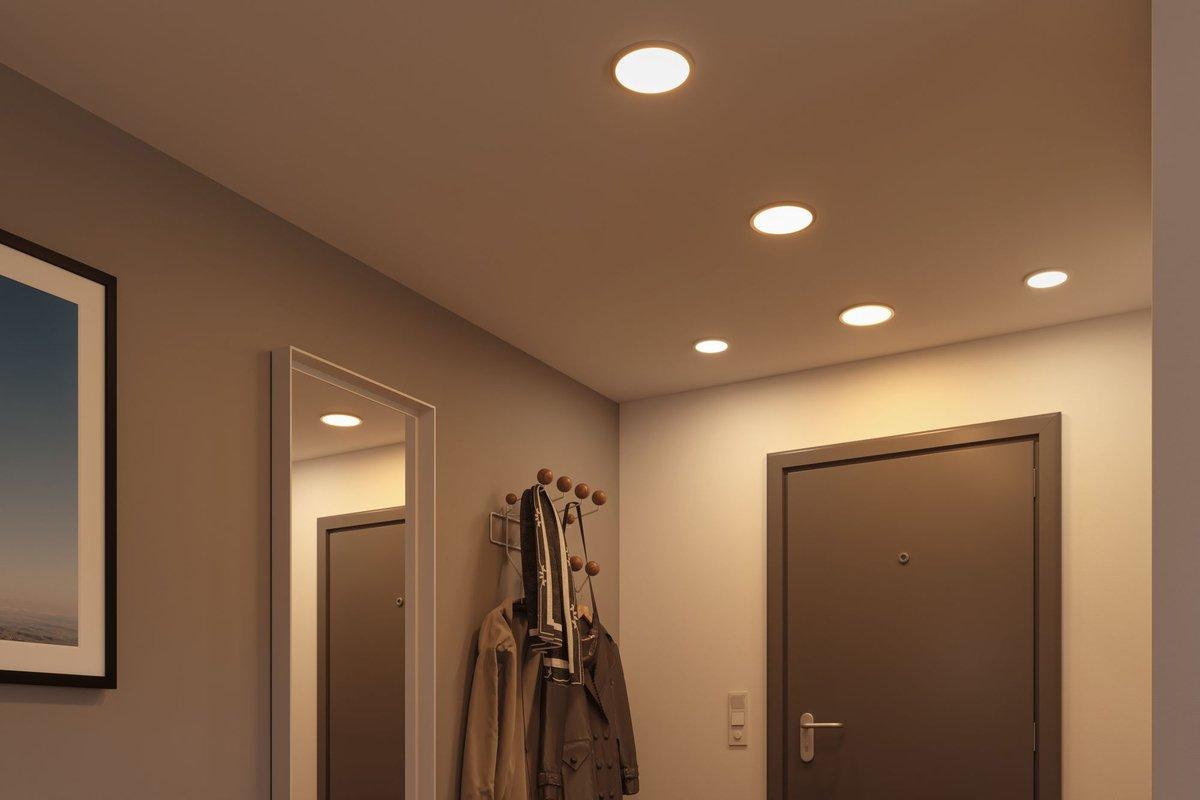 Paneleinbauleuchte LED AREO VariFit IP44 13W 3000K Chrom-matt D:175mm