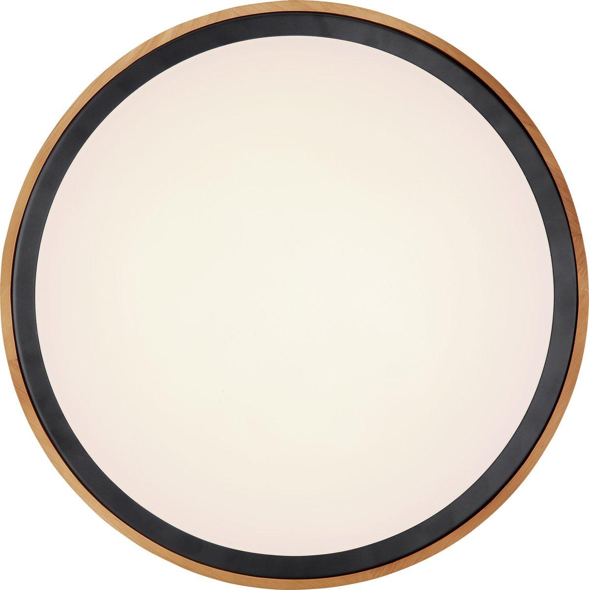 BRUNO Deckenleuchte schwarz Holz Acryl 3000-4500-6000K LED 24W CCT