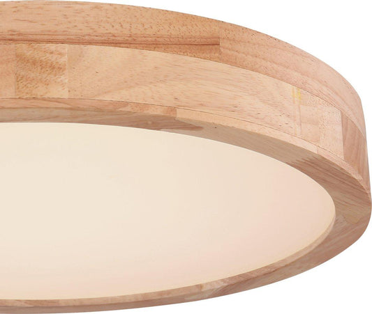 RAINER Deckenleuchte Holz dimmbar Fernbedienung LED 24W 1350lm CCT 3.000-6.000