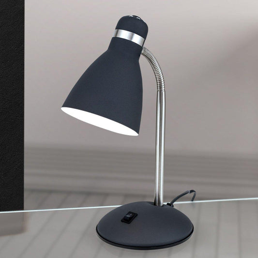 School Tischlampe 4-1187 schwarz 1xE27 max. 40W H33cm mit flexiblem Arm