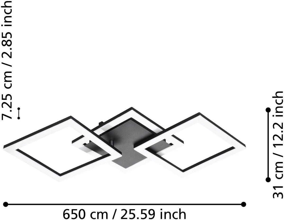 PARANDAY Z CONNECT LED ZigBee CCT Deckenleuchte L:650mm schwarz/weiß