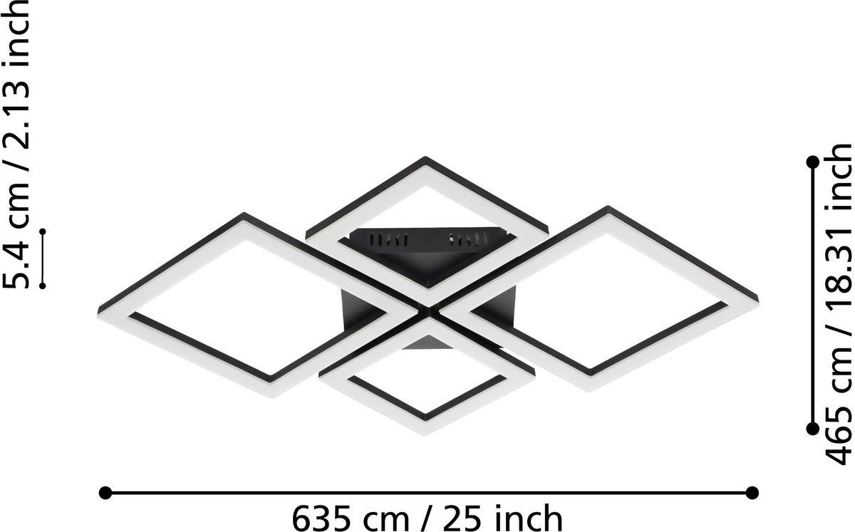 PARANDAY Z CONNECT LED ZigBee CCT Deckenleuchte 470X430mm schwarz/weiß