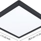 Außen-Deckenleuchte ARGOLIS 2 LED 20,5W 2400lm 3000K IP44 285x285 schwarz