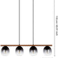 Hängeleuchte FILAGO E27 4x40W schwarz/Holz/schwarz-grau-transparent