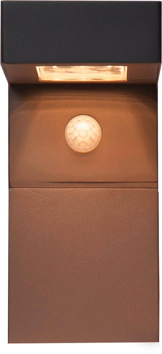 Außen-Solar Wandleuchte BARACCONI LED 18x0,2W 300lm IP44 mit Sensor schwarz