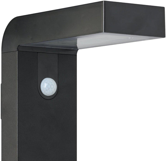 Außen-Solar Wandleuchte BARACCONI LED 18x0,2W 300lm IP44 mit Sensor schwarz
