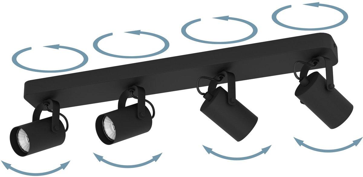 Strahlerbalken SOREGO GU10-LED 4x3W schwarz
