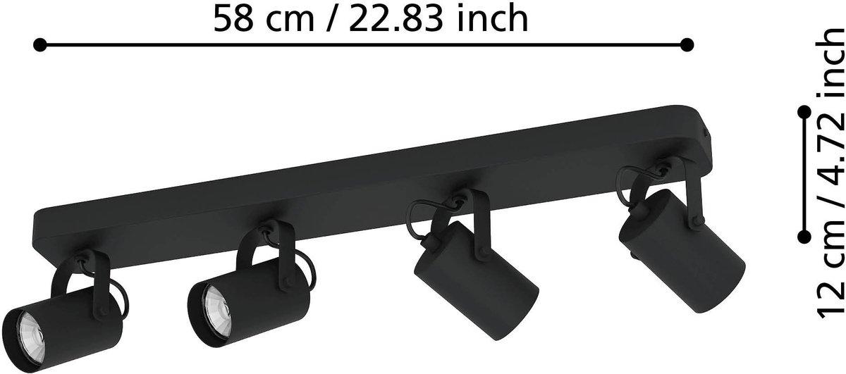 Strahlerbalken SOREGO GU10-LED 4x3W schwarz