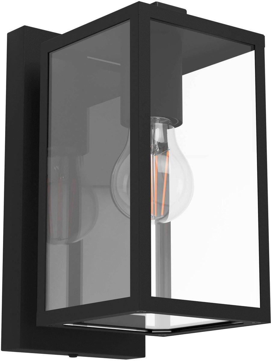 Außen-Wandleuchte BUDRONE E27 1x40W IP44 schwarz klar