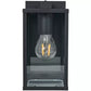 Außen-Wandleuchte BUDRONE E27 1x40W IP44 schwarz klar