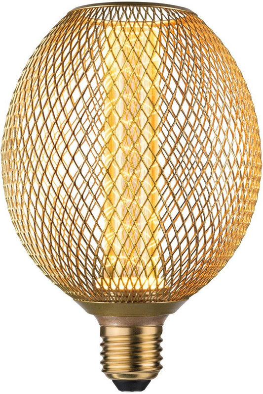 LED Globelampe Metallic Glow messing Spiral E27 200lm 4,2W 1800K 230V