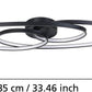 GIANELLA Deckenleuchte schwarz weiss LED 36W Lumen warmweiß 3960lm dimmbar