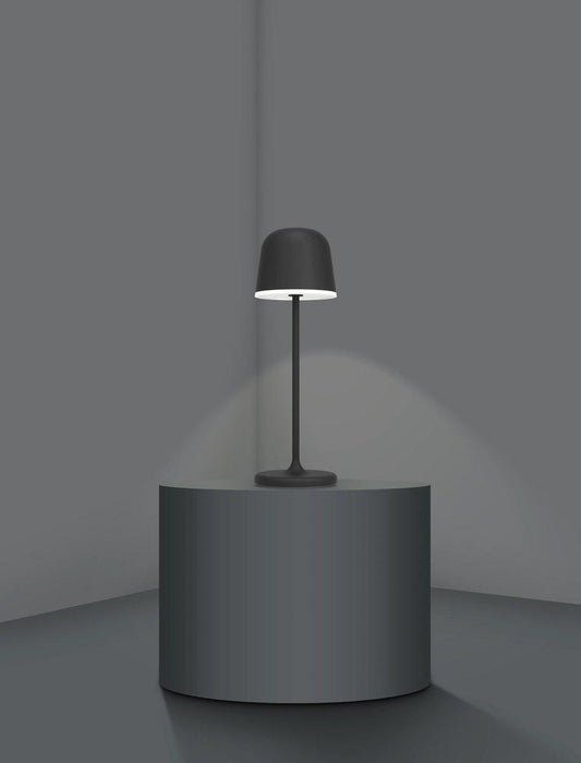 MANNERA Tischleuchte schwarz weiss LED 2,2W warmweiß 200lm IP54 mit Akku