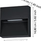 MARUGGIO Wandleuchte schwarz transparent LED warmweiß 1X4,8W 520lm IP65