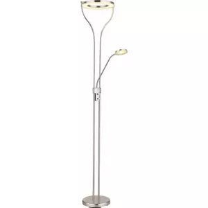 EBRO Deckenfluter verchromt LED 20W + LED 4W 3000K