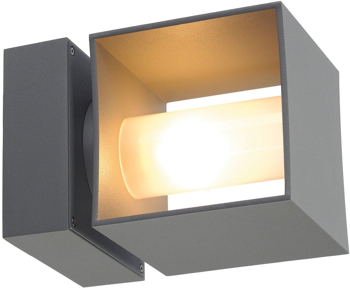 SQUARE TURN QT14 Outdoor Wandleuchte silbergrau max. 42W IP44