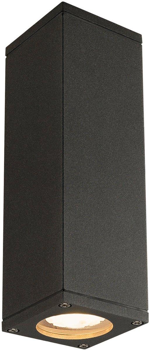 THEO UP/DOWN Outdoor Wandleuchte QPAR51 IP44 eckig up/down anthrazit max. 70W