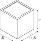 SITRA CUBE Outdoor Wandleuchte TCR-TSE IP44 anthrazit max. 18W