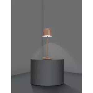 Tischlampe MANNERA Mokka/Weiß