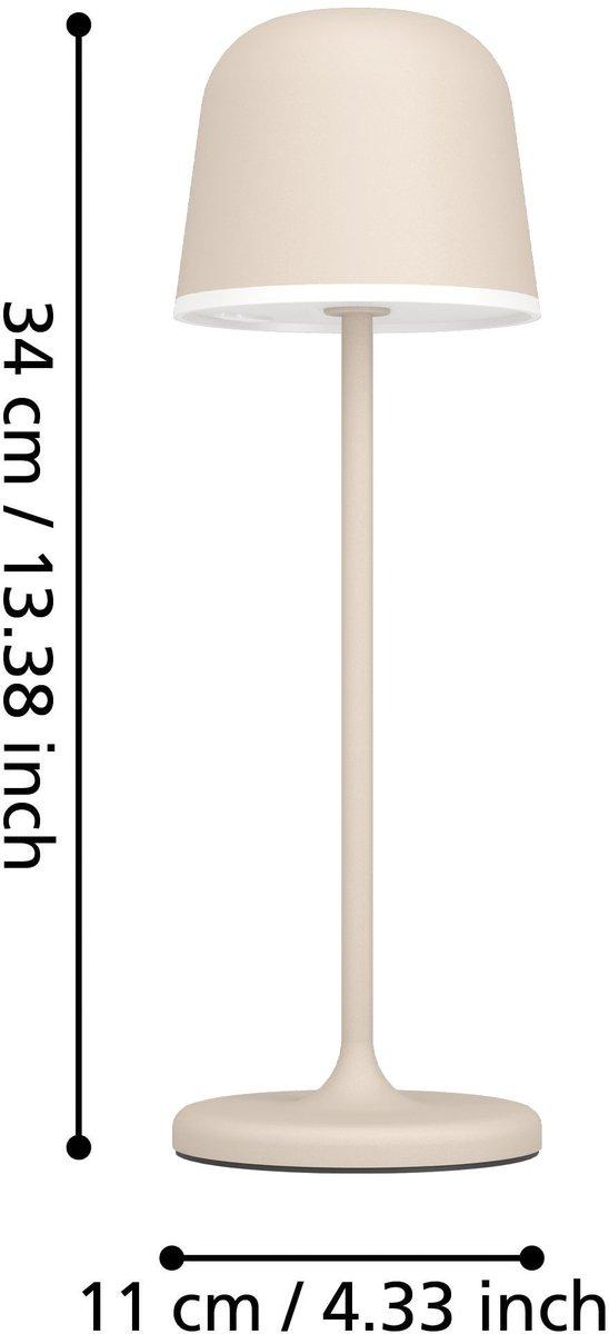 Tischlampe MANNERA Sandfarben/Weiß
