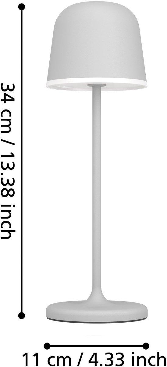 Tischlampe MANNERA Grau/Weiß