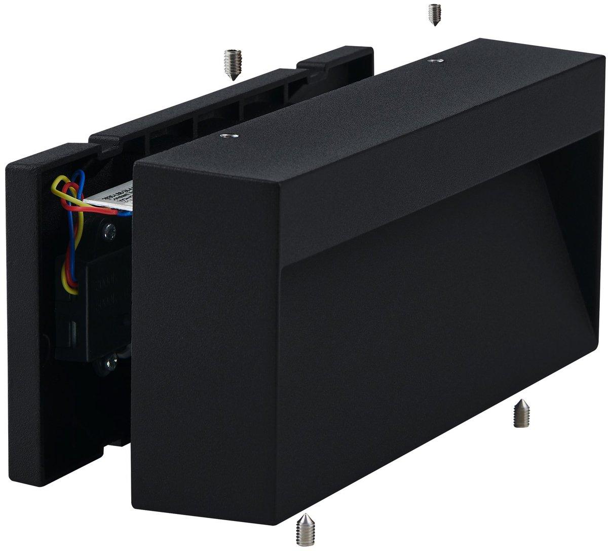 MARUGGIO Außen-Wandleuchte 1xLED H90mm 4Color 520lm schwarz