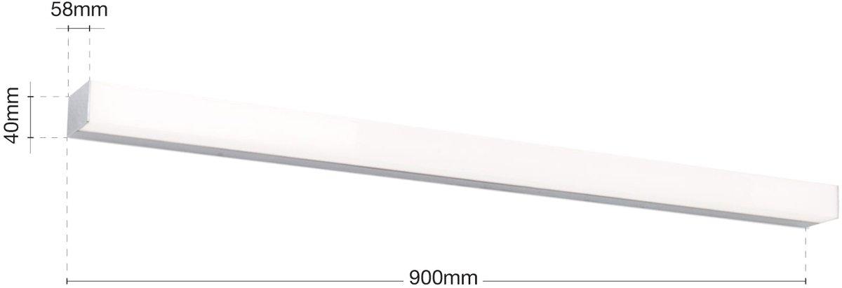 Spiegelleuchte HORIZON Soff 3-588 chrom LED 18W CCT3000 4000K L=90cm