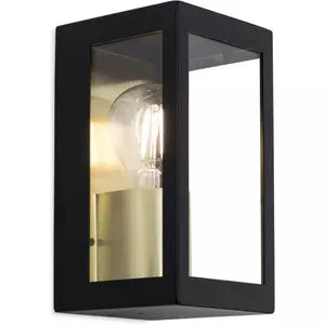 Wandleuchte LUMINA AL 11-1315 schwarz-messing 1xE27 IP44