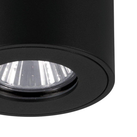 Deckenleuchte TORRECOLA schwarz 1x GU10 5 W Ø80 mm IP44